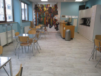 Cafeteria in der Erstaufnahmeeinrichtung